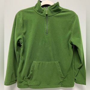Arizona Jeans Company Kids Green Fleece 1/4 Zipper Pullover Size M (10/12)